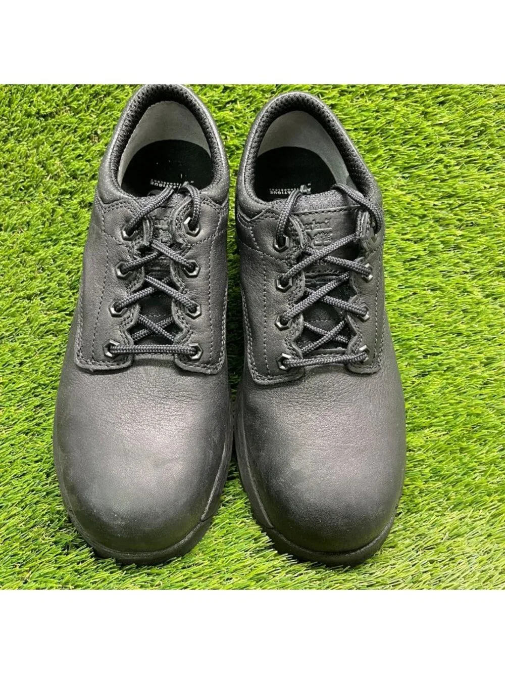 Timberland Pro Titan EV Mens Size 10 Triple Black Composite Toe Oxford Shoes